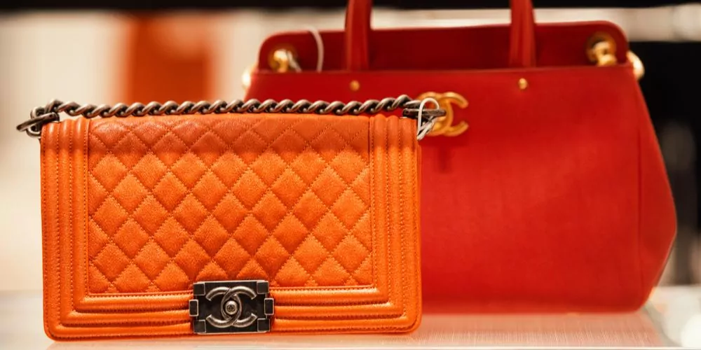 orange and red chanel bags