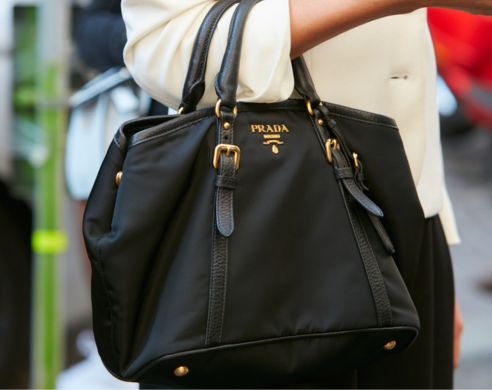 black prada handbag
