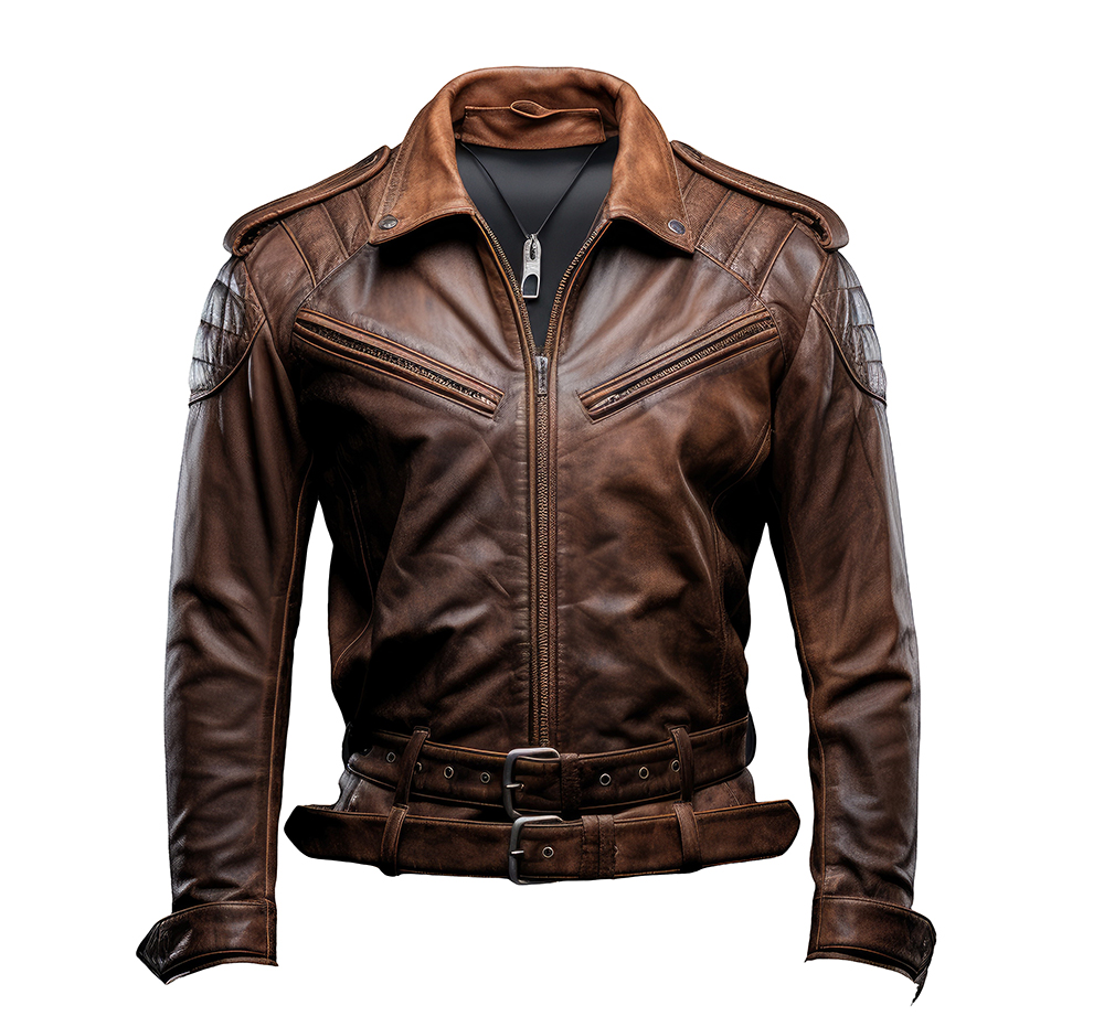Detailed Leather Jacket