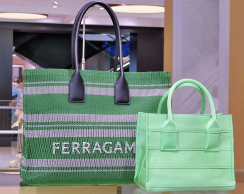 Mint Green And Combi Green And White Ferragamo Bag