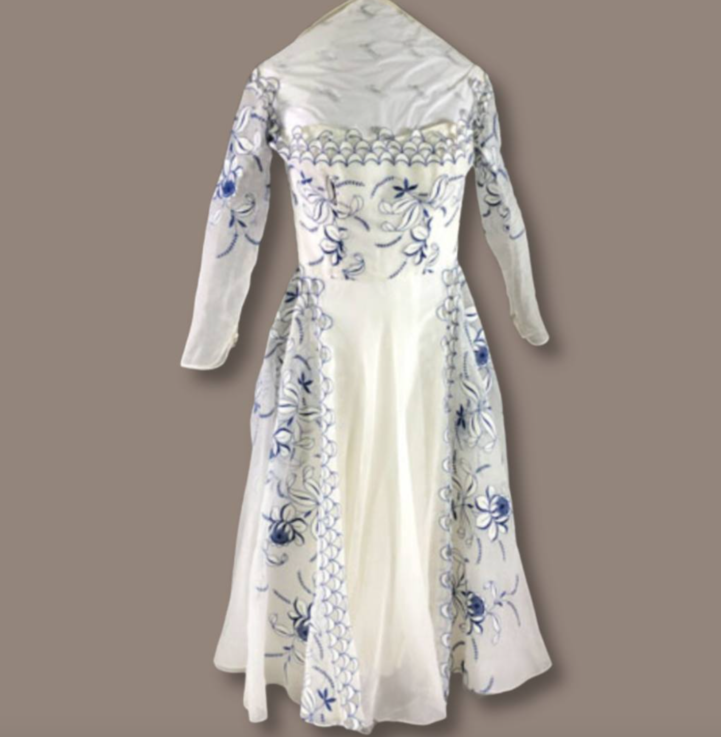 Gown Restoration After Blue And White